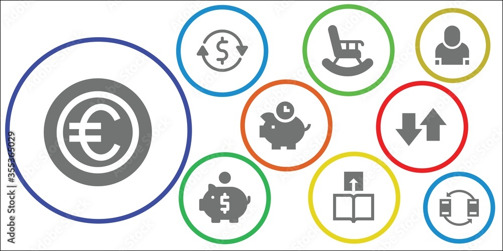 income icon set income icon set