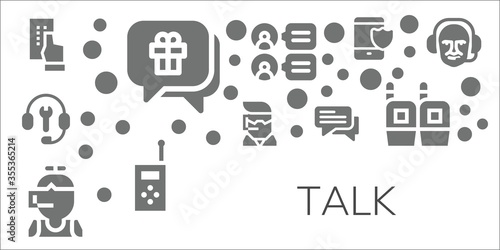 talk icon set