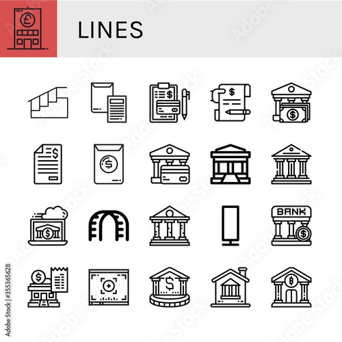 Set of lines icons
