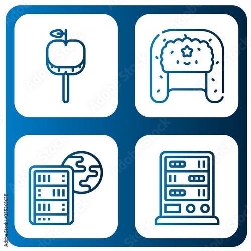 hard simple icons set