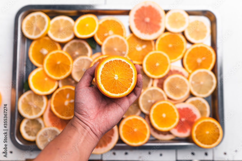 Fruit orange on white background Fruit orange on white background