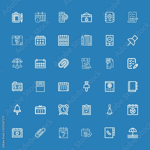 Editable 36 reminder icons for web and mobile