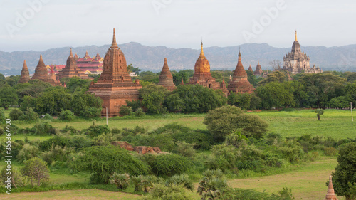 Bagan is an ancient city and a UNESCO World Heritage Site located in the Mandalay Region of Myanmar. The Bagan Archaeological Zone is a main attraction for the country's nascent tourism industry