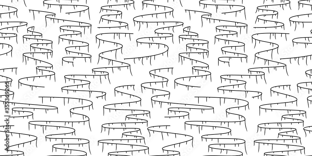 Abstract simple wavy line seamless pattern. Vector doodle seamless background textile, fabrics, paper print. Wavy paths. Graphic illustration