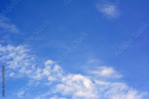 Blue sky with cloud. Nature background landscape.