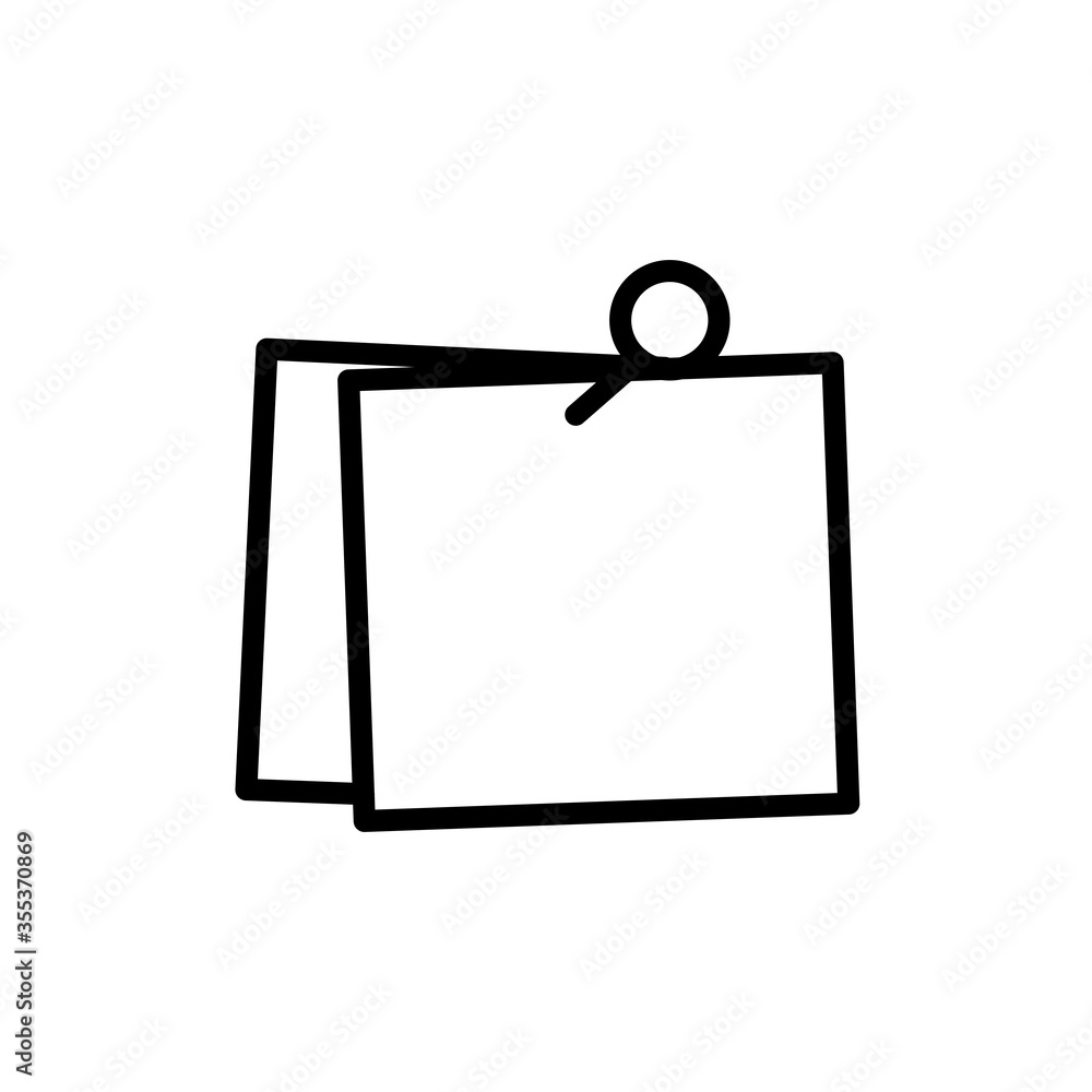 Note line icon. Vector illustration Note line icon. Vector illustration