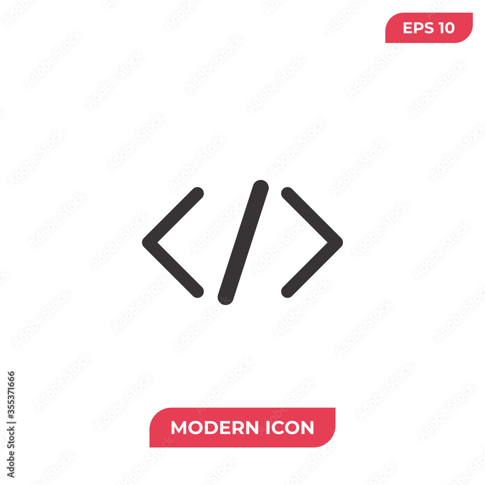 Coding vector icon, simple sign for web site and mobile app. Coding vector icon, simple sign for web site and mobile app.