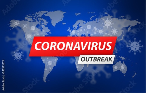 Coronavirus COVID-19 Map Spreading. Pandemic Virus. Desie