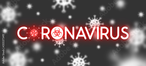 Coronavirus Abstract Background. COVID-19 NCOV-2019 Virus Cell. Coronavirus COrona Virus COVID-19 2019-NCOV. Pandemic Virus Wuhan Pneumonia. Blurred Effect Vector Illustration Eps10