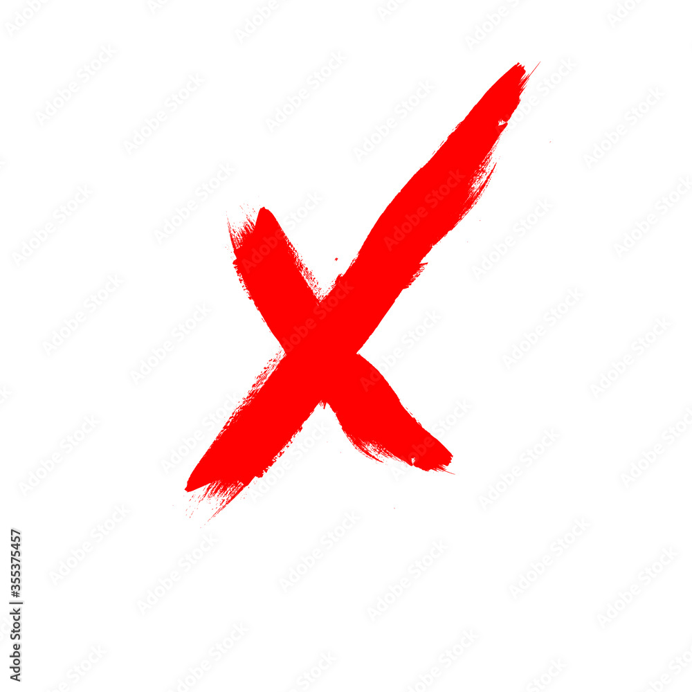 X Marks .Two Crossed Vector Brush Strokes. Rejected sign in grunge style. X Marks .Two Crossed Vector Brush Strokes. Rejected sign in grunge style.