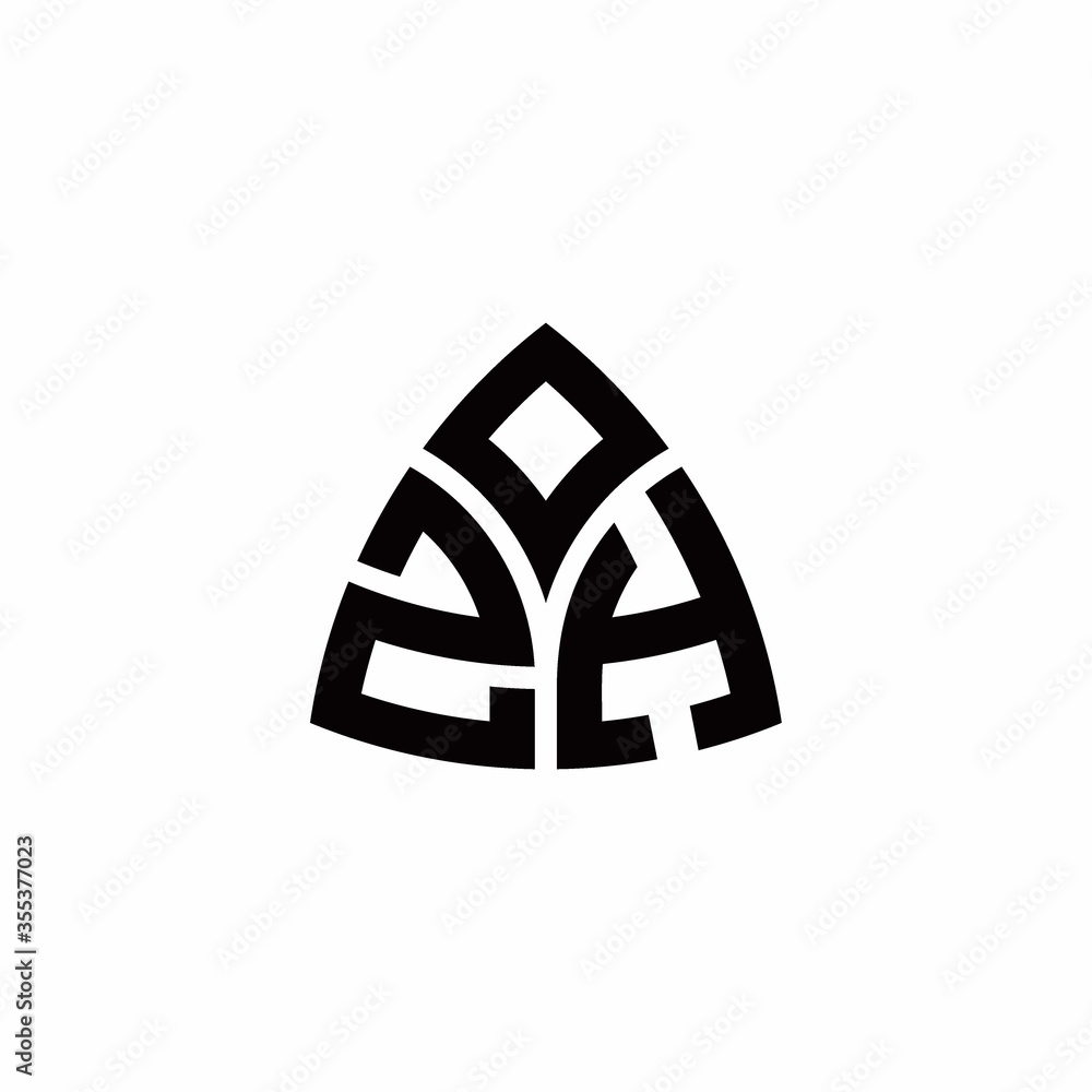 ZH monogram logo with modern triangle style design template ZH monogram logo with modern triangle style design template