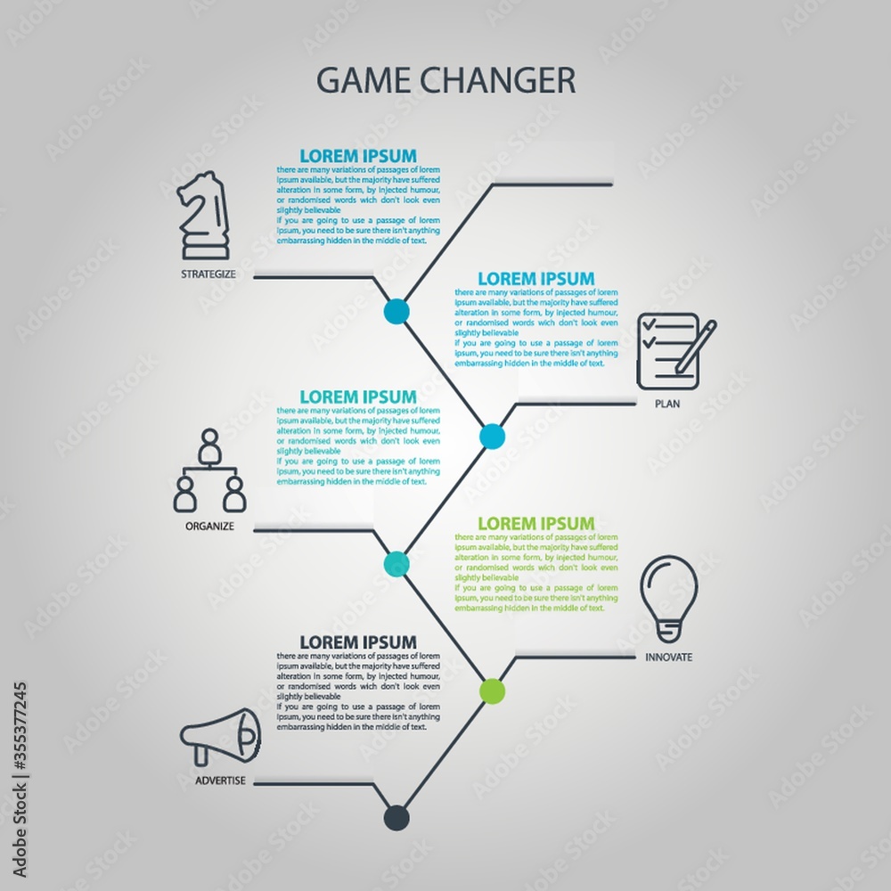 Obraz premium Game changer infographic