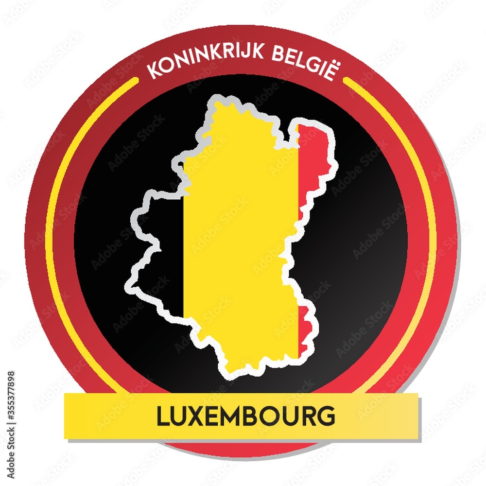 Obraz premium luxembourg map sticker