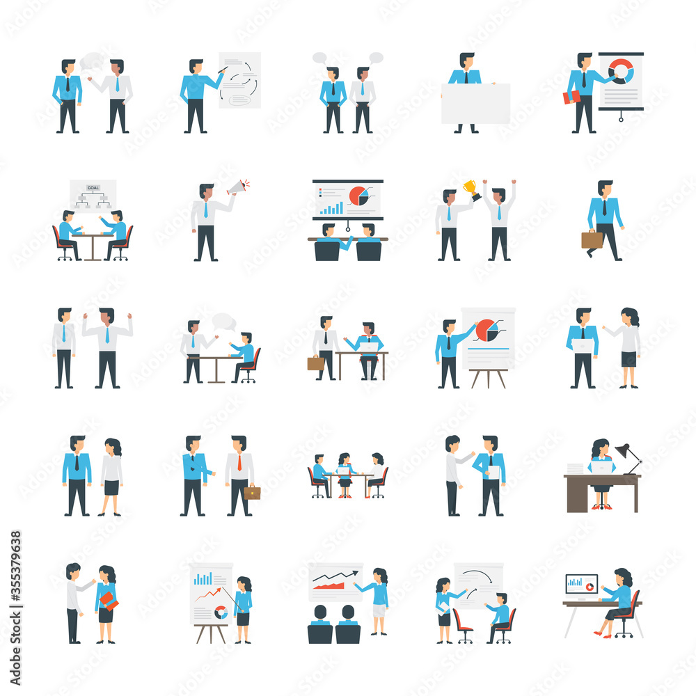 80 Business Character Flat Icons Pack 80 Business Character Flat Icons Pack