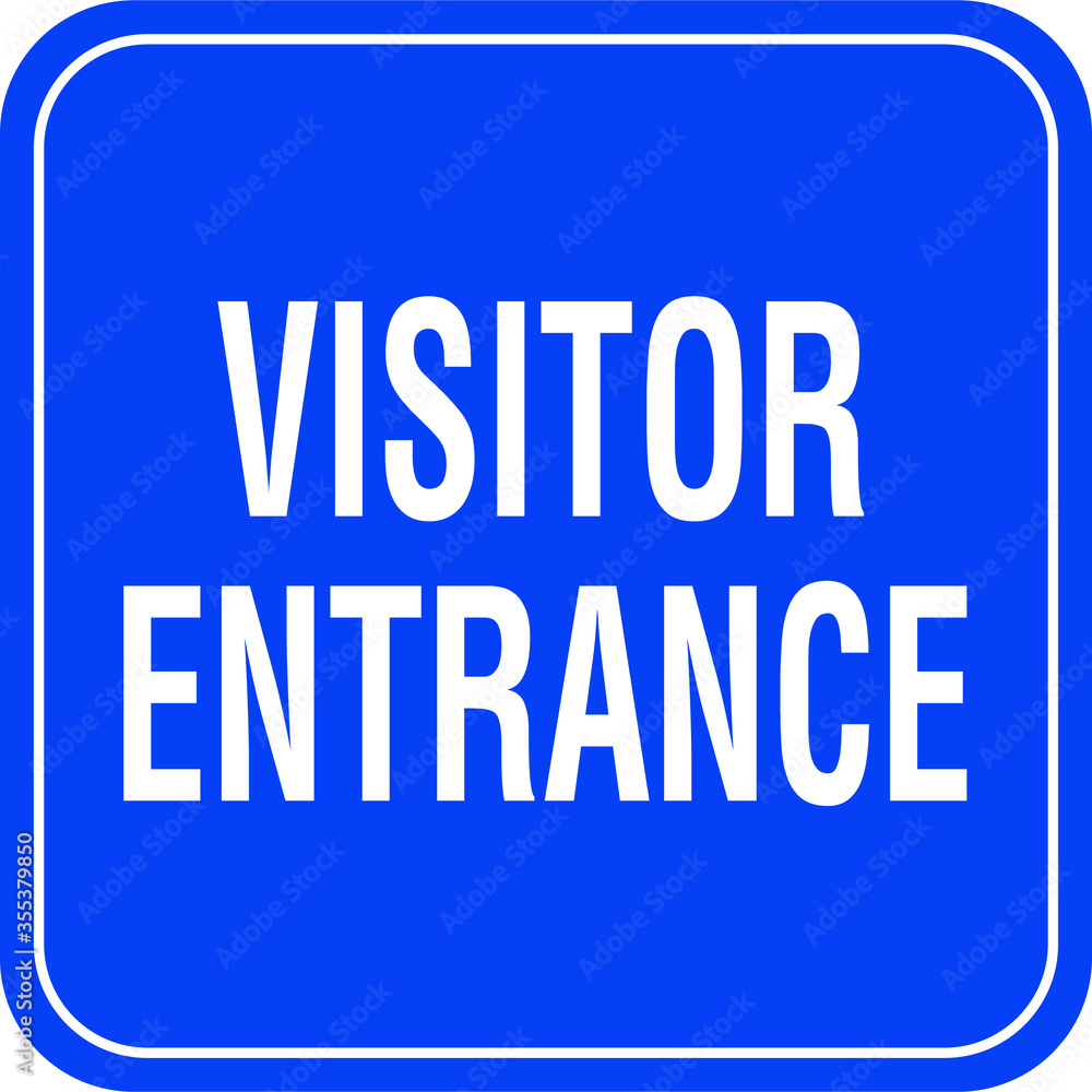 visitor entrance directional sign vector visitor entrance directional sign vector