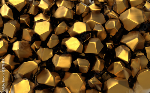 Luxury gold abstract background. 3d illustration