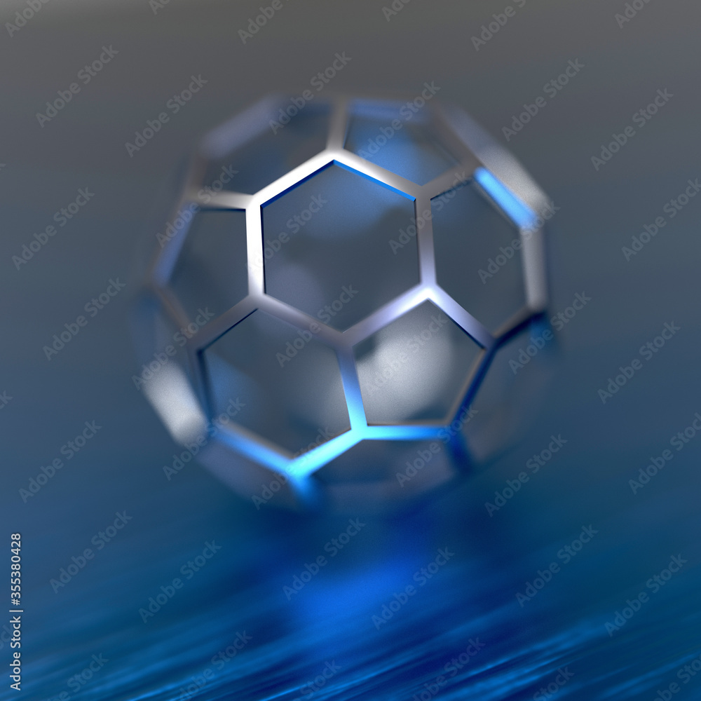 Naklejka premium 3D illustration with geometric shape
