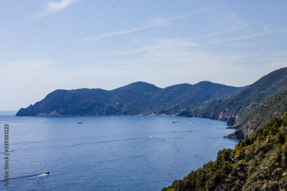 View from the Hiking Trail from Corniglia to Vernazza, Cinque Terre, Italy