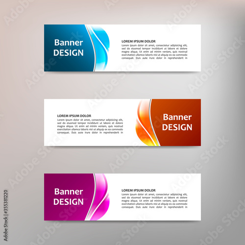 Vector illustration colorful abstract design banner template