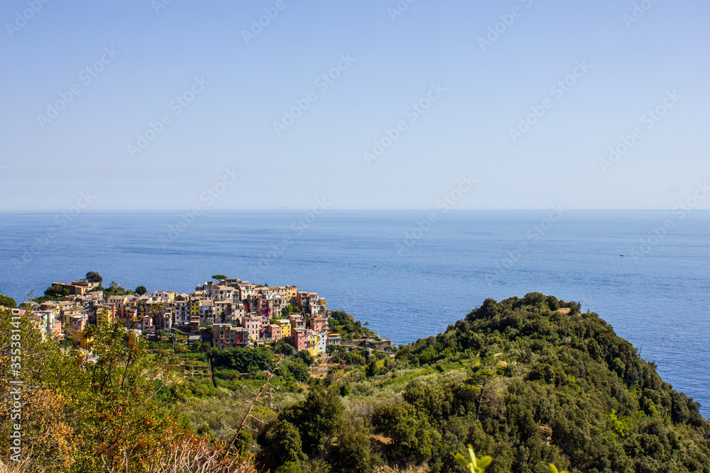 View of Corniglia from the Hiking Trail to Vernazza, Cinque Terre, Italy