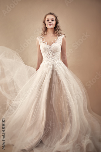 Beautiful bride in a wedding dress