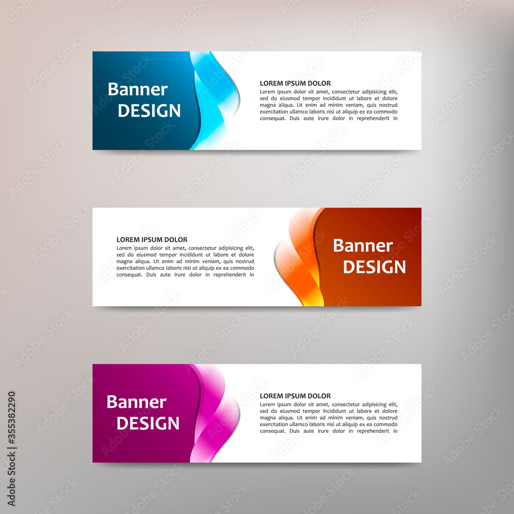Vector illustration colorful abstract design banner template