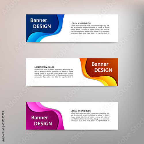 Vector illustration colorful abstract design banner template
