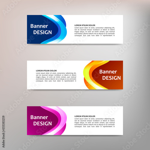 Vector illustration colorful abstract design banner template