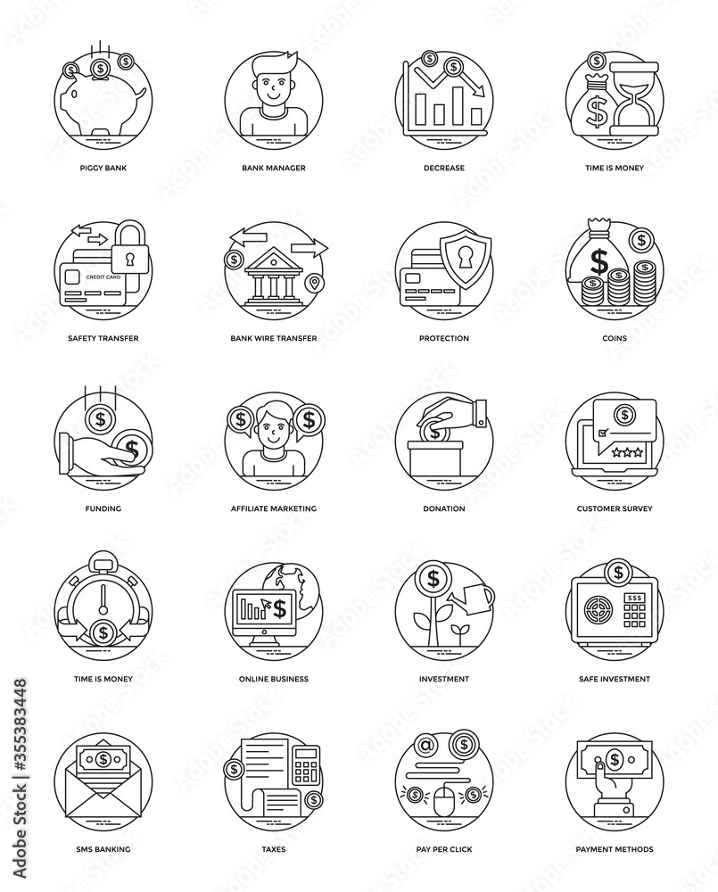 100 Finance And Banking Icons 