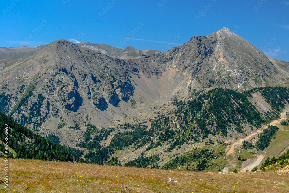 The Peaks of Gra de Fajol in the Pyrenees Mountains (Catalonia, Spain)