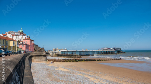 Cromer town and pier on a sunny day. © Caroline