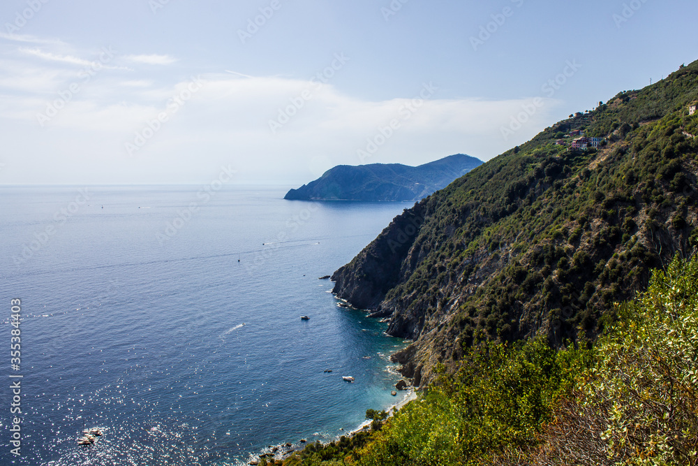 View of Mediterranean Sea, Cinque Terre, Italy
