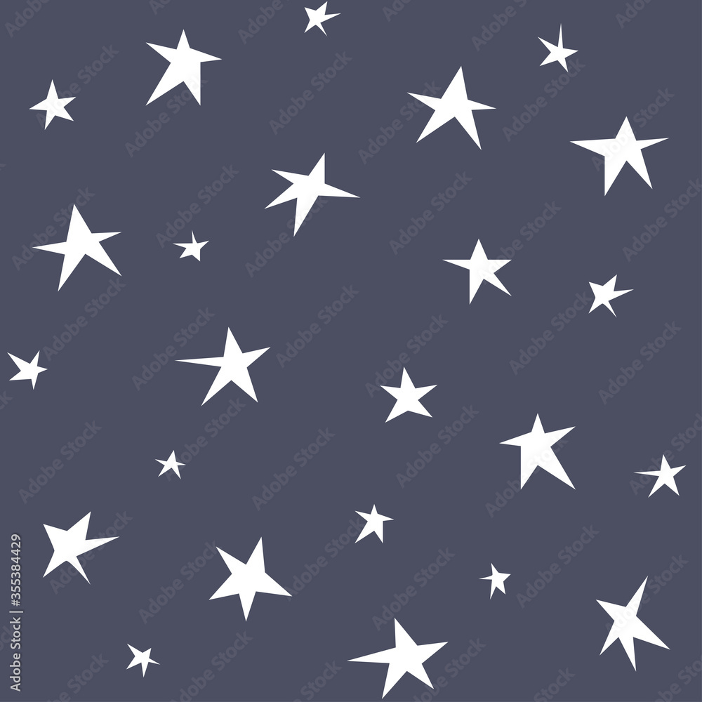 Seamless pattern with hand-drawn stars. Black and white background. Minimalistic style Seamless pattern with hand-drawn stars. Black and white background. Minimalistic style