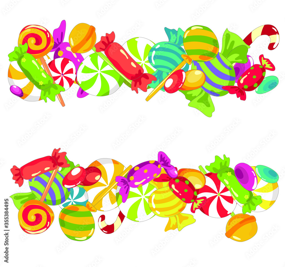 Candies on white background. Vector eps10