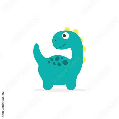 Cute dinosaur. Flat style. Vector illustration 