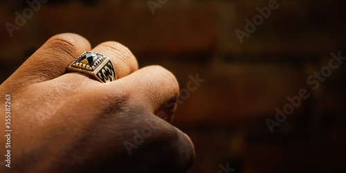 Beautiful picture of ring on the finger.