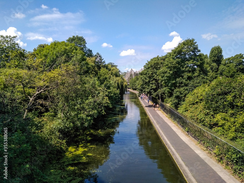 London Zoo pathway on river bank
