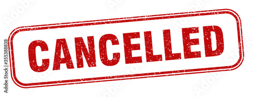 cancelled stamp. cancelled square grunge sign. label