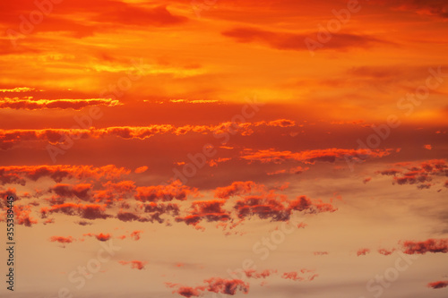 cloudy red sunset sky