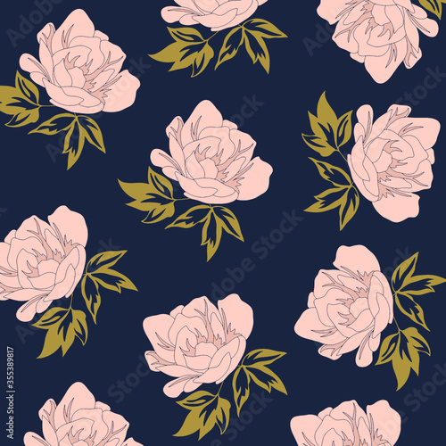 Wallpaper Mural Vintage Elegant Floral Pattern. Elegant Background with floral designs. Good for Digital Print and Sublimation Techniques. Torontodigital.ca