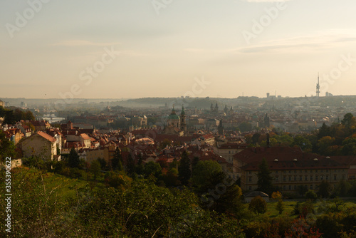 City skyline of Prague. General view of the city. © Oleksii