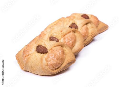 Heap of cookies with almond