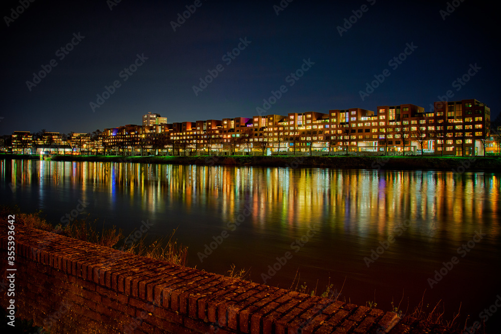 Fototapeta premium Nightphotography in Maastricht in The Netherlands