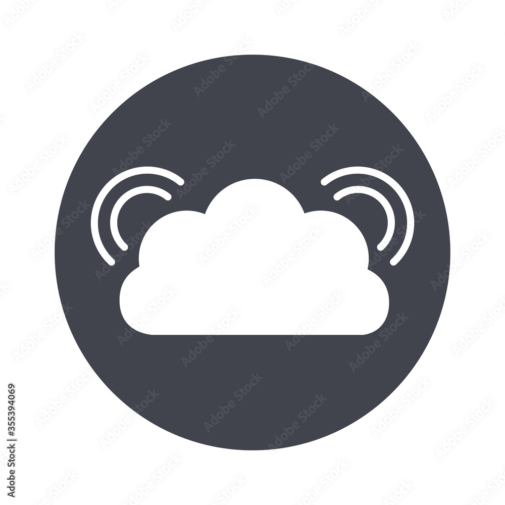 cloud computing block style icon cloud computing block style icon