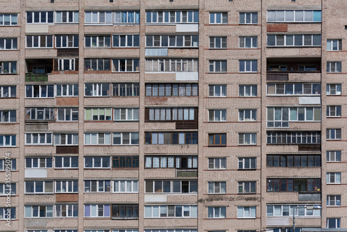Typical facade of the panel building