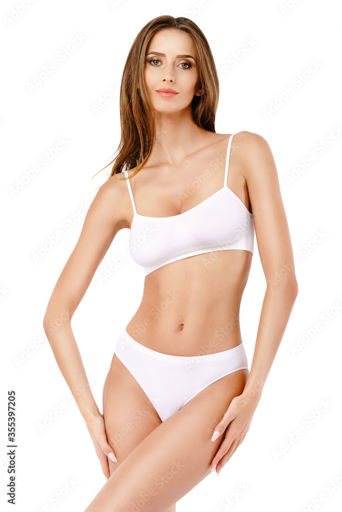 Young woman in sporty lingerie stock photo (121828) - YouWorkForThem