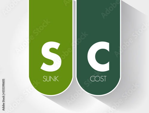 SC - Sunk Cost acronym, business concept background