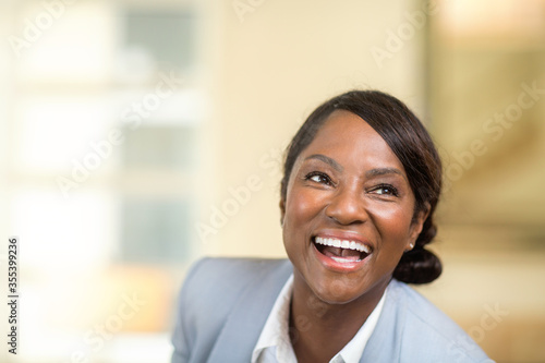 Portrait of a mature healthy older woman happy and smiling.
