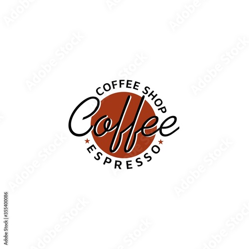 Coffee espresso logo design for caffe coffee or restaurant