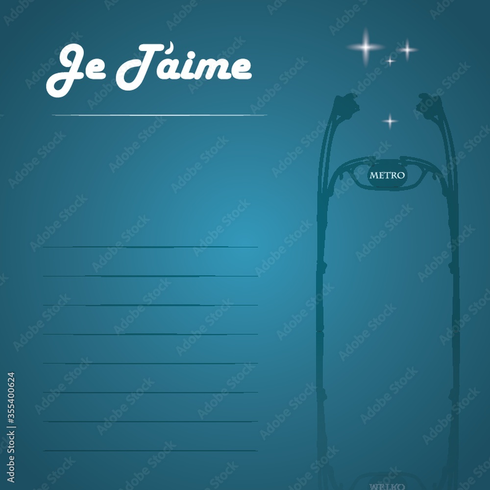 Naklejka premium Paris metro sign